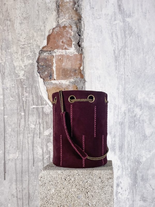 COSTA FOKI bucket bag HEDY burgundy red