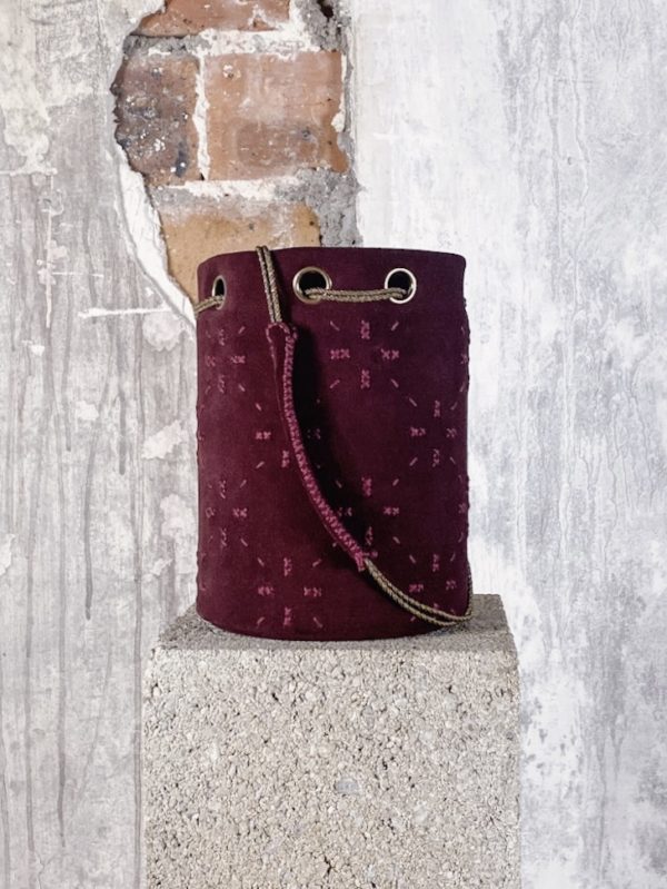 COSTA FOKI bucket bag THEDA burgundy red